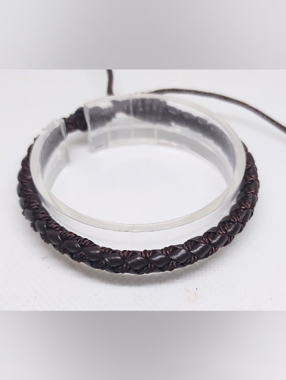 Men's Leather Bracelet Braided Brown New Jewelry G25 - Picture 1 of 1
